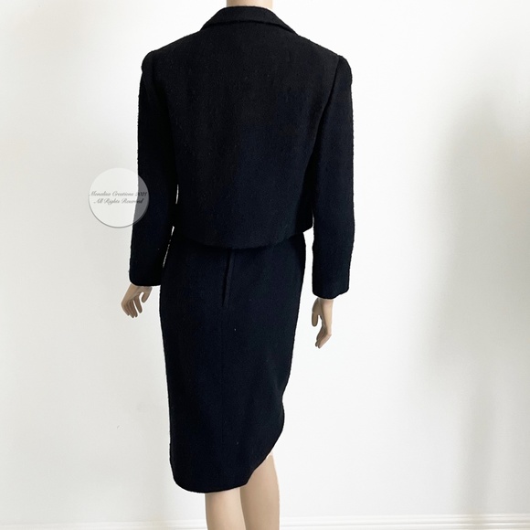 Vintage Adele Simpson Dress Suit Boucle/Silk 50s - Picture 5 of 15